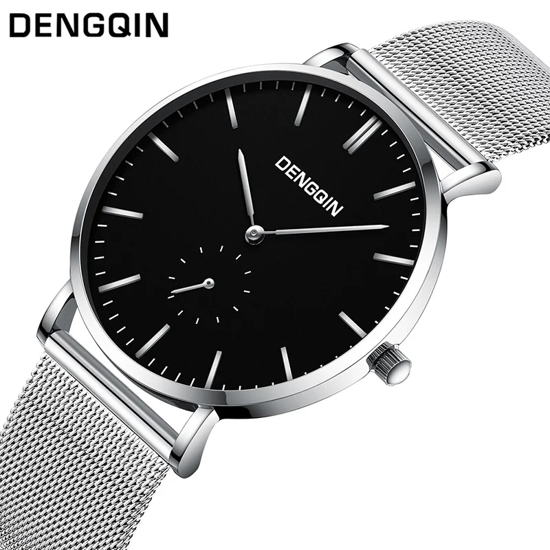

Relogio masculino Watches Men from DENGQIN Top Brand Luxury Stainless Steel Men's Watch Business Watches Quartz Wrist Watches