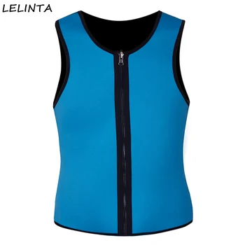 

LELINTA Sauna Sweat Waist Trainer Vests Weight Loss Shapewear Slimming Belt Workout Zipper Top Compression Slim Tank Body Shaper
