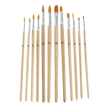 

12Pcs Brush Set for Art Painting Oil Watercolor Drawing Craft Tool DIY Kid Child