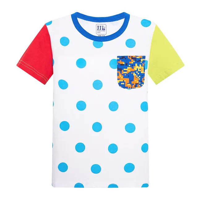 boys t shirts 100 cotton polka dot tee shirts for boys fashion