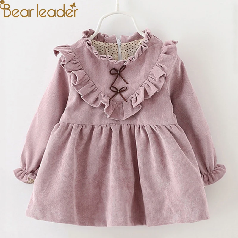 

Bear Leader Baby Girl Dress 2019 New fashion Autumn Baby Clothes Long Sleeve swan Mesh Stitching Pincess Dress baby girl clothes