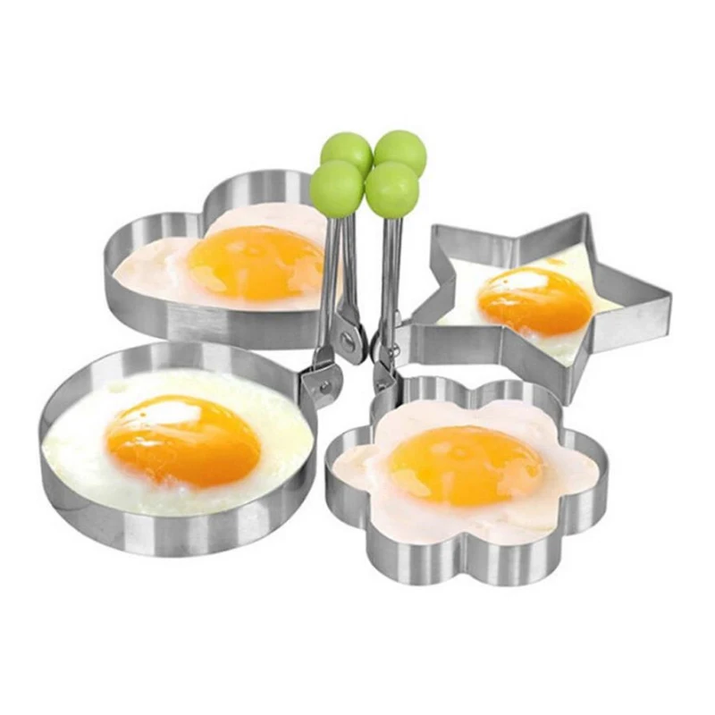 Толстая форма из нержавеющей стали для обжаривание яиц инструменты для омлета на завтрак Формочки блинное кольцо в форме яйца кухонный инструмент