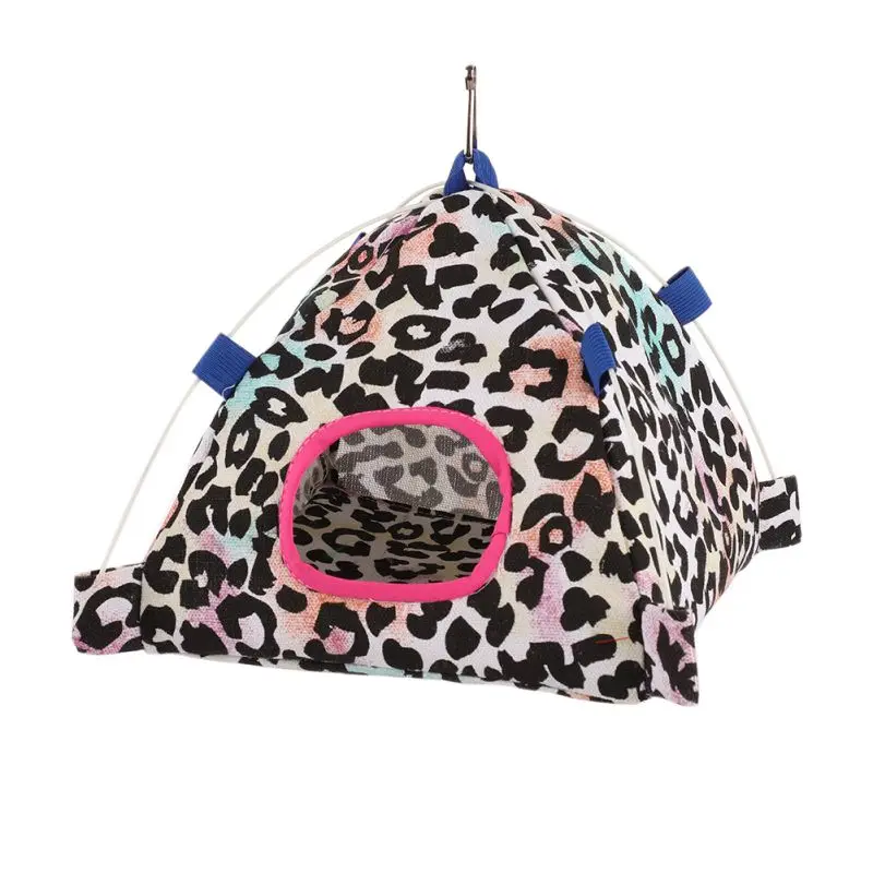 Pet Multi Shapes Optional Canvas Hammock for Small Animals Bird Hanging Tent Nest Window Viewing Bird House