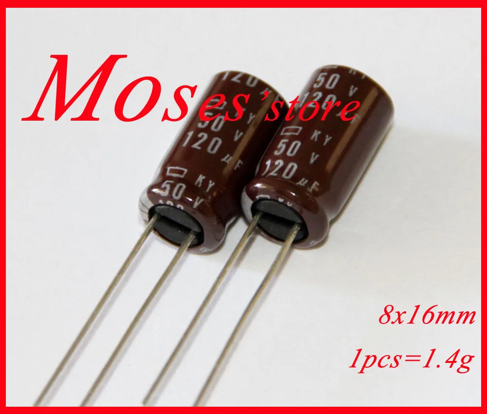 

50v 120uf 100uf 100% Original New NI-PPON CHEMI-CON NCC KY Electrolytic Capacitor capacitance Radial 8x16mm