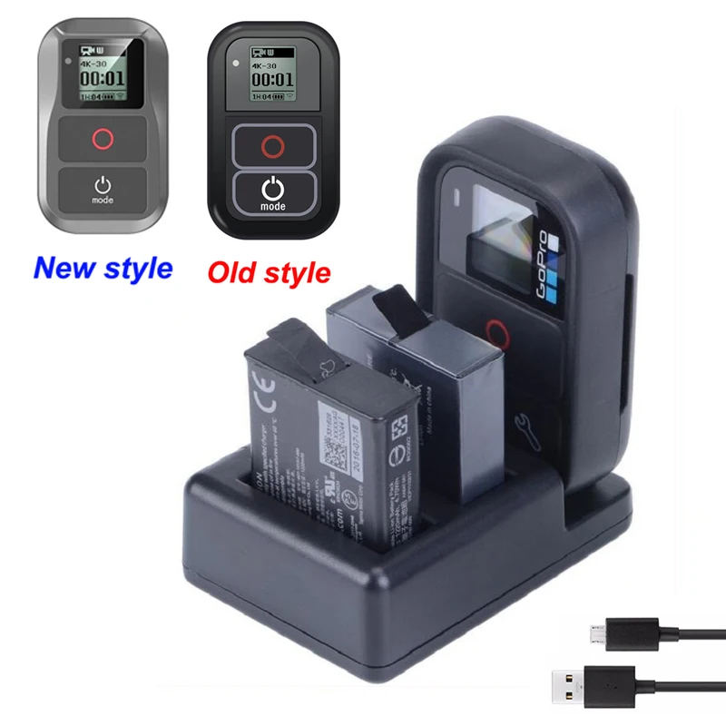 

New Remote control and Charger for GoPro Hero 7 Go Pro Hero6 5 Battery for GoPro Hero7 hero 6 Hero 5 sports Camera Accessories