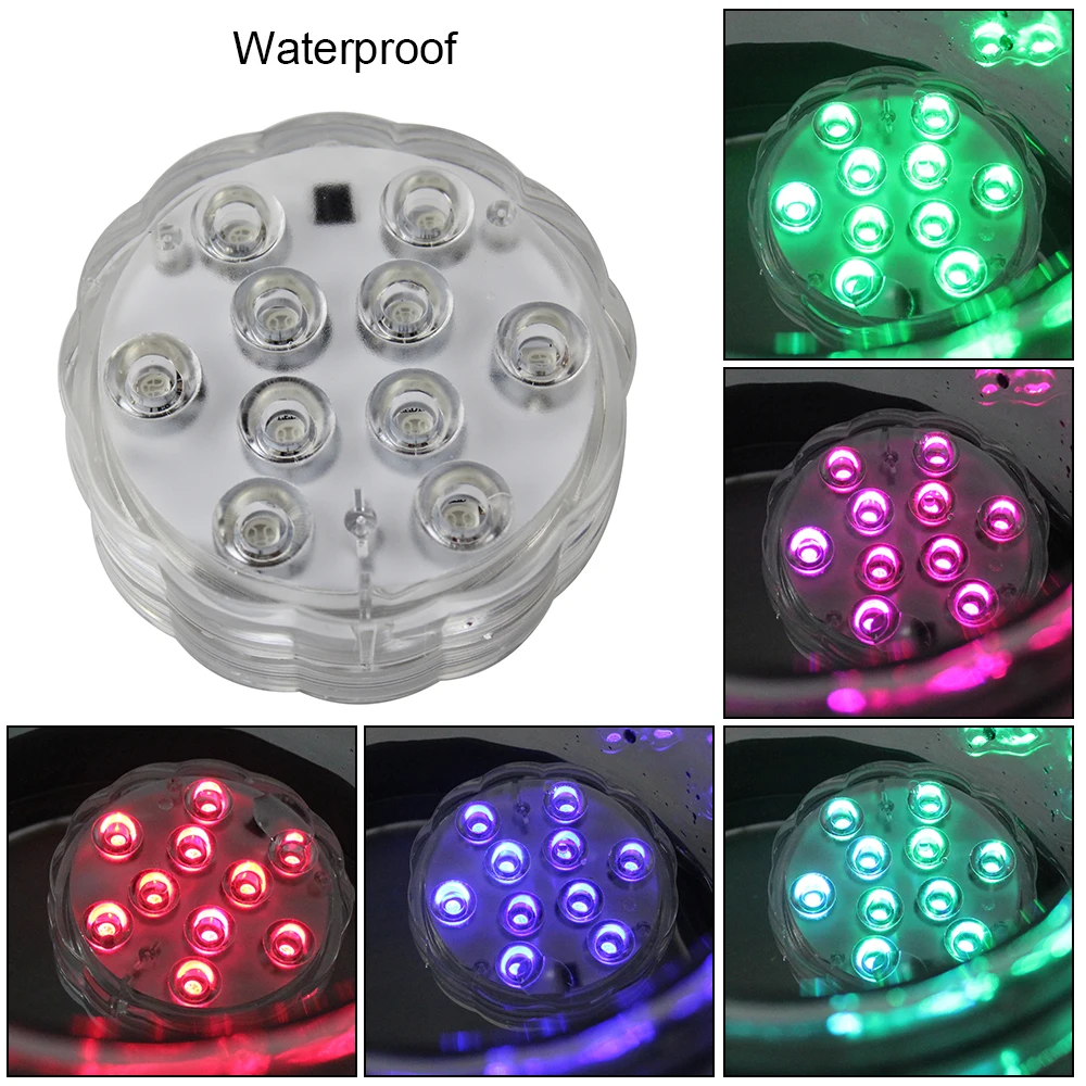 BORUiT Waterproof RGB LED Lights Underwater Aquarium Tank Fish Pond