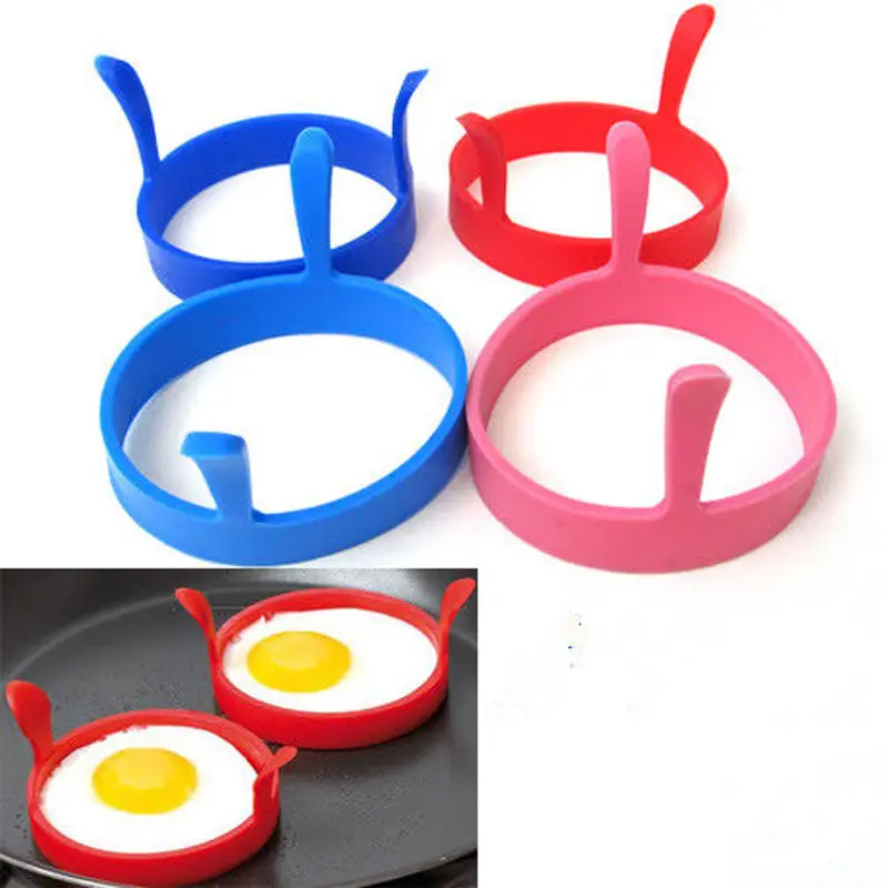 

1pcs New Kitchen Cooking Silicone Fried Oven Poacher Pancake Egg Poach Ring Mould