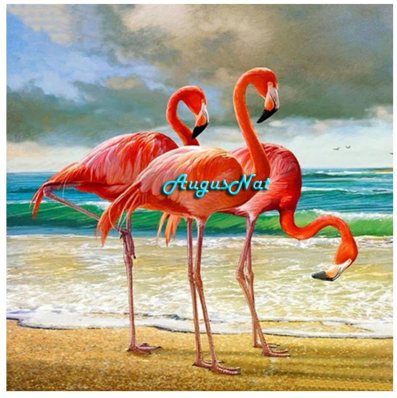 flamingo diamond painting full drill 