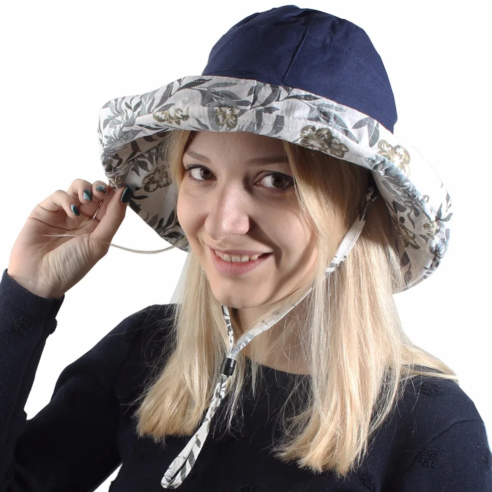 flower bucket hat with string