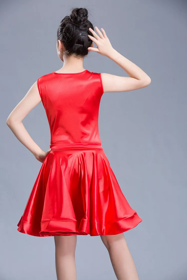 Румба Самба спандекс дети Самба 2019 девушки латинские платья для танцевальный для бальных танцев платье для танцев ча танго юбка