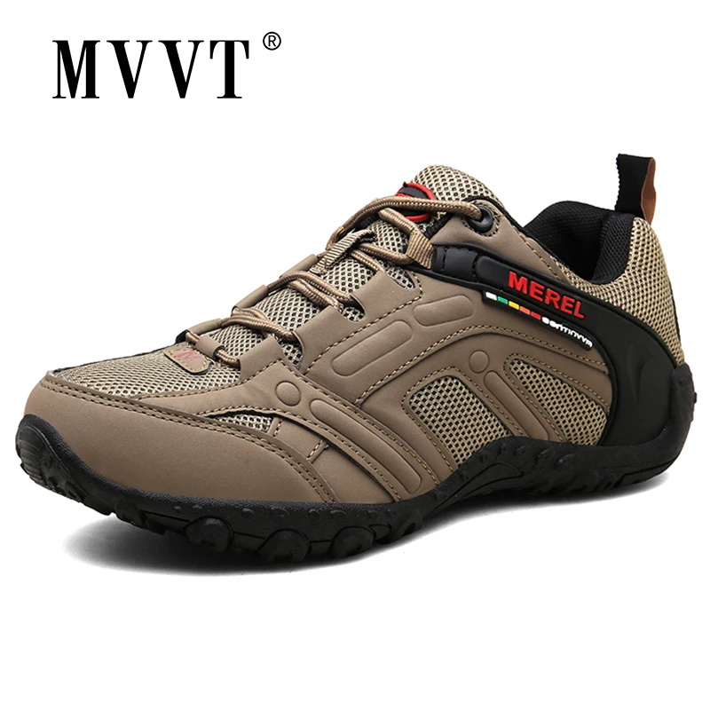 

MVVT Men's Hiking Shoes Outdoor Sport Shoes Mountains Trekking Shoes Summer Breathable Patchwork