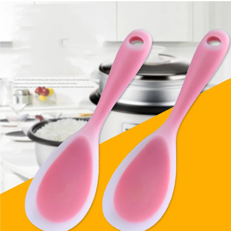 1 шт. антипригарная силиконовая ложка для риса|non stick rice spoons|scoop spoontools spoon |