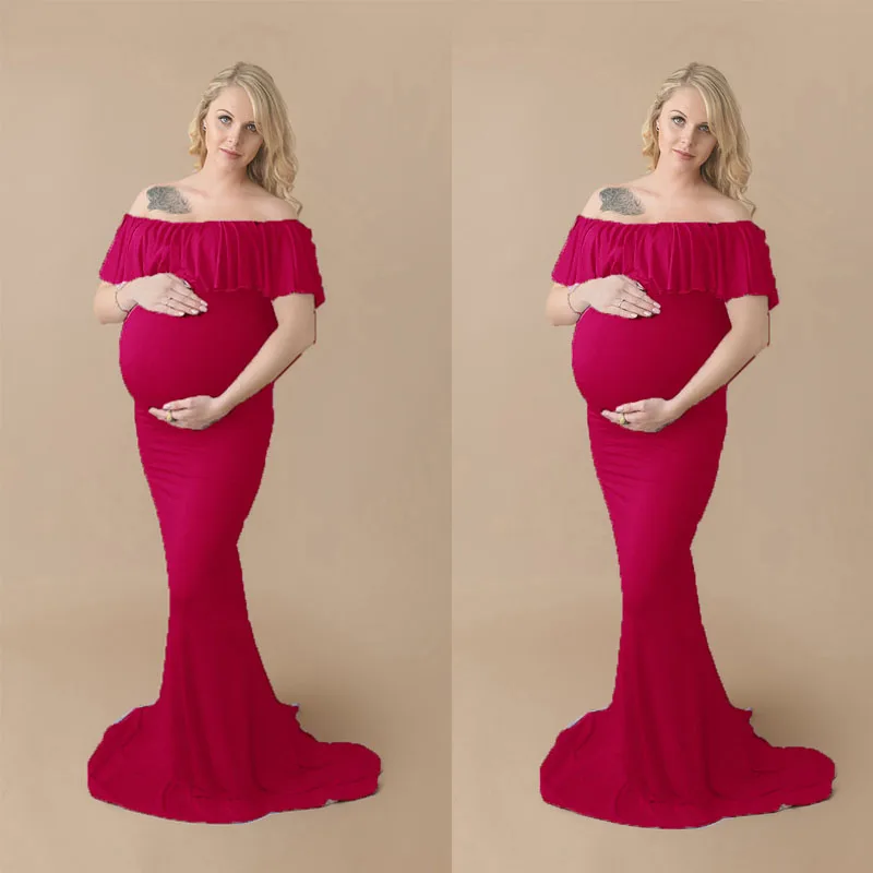 Реквизит для фотосъемки беременных Одежда платье макси Новинка 2018 Хлопковое без