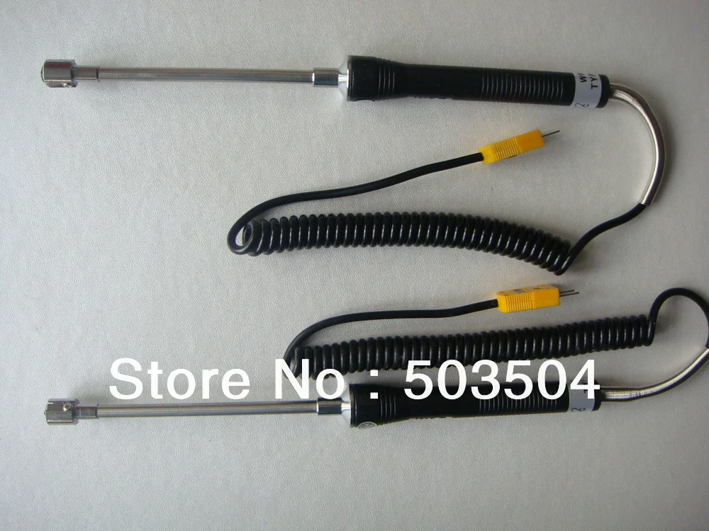 

Handle K Type surface thermocuople with Spring Coil Cable and Minuaure Connector 0-550C