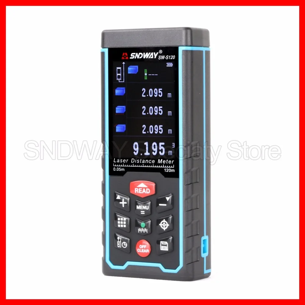 SNDWAY Camera Original Digital Laser Distance Meter Range Finder Rangefinder SW-S80 SW-S120 Tape Trena Ruler Angle Bulid Tool 