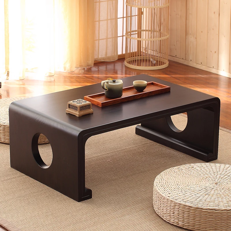  Japanese style solid wood tea table window tatami coffee table simple Rectangle Living Room Wooden 