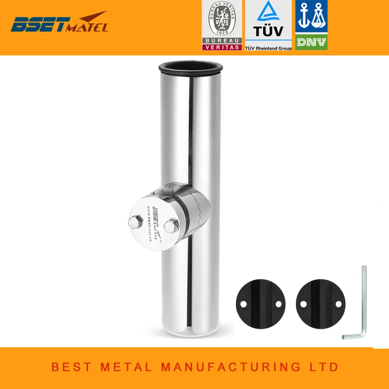 

Adjustable Rail Mount stainless steel 316 fishing rod racks holders with clamp on rail 3/4 to 1 inch boat marine hardware