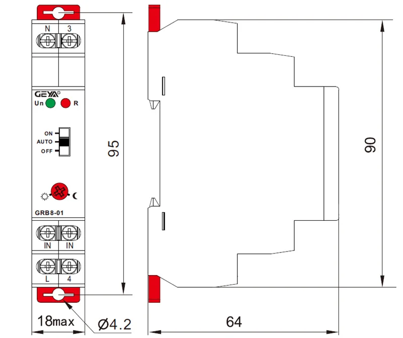 GEYA GRB8-01 din-рейку Twi светильник фотоэлектрический таймер светильник Датчик реле AC110V-240V автоматическое выключение