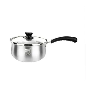 

Milk Heating Pot 18CM Stainless Steel Soup Pot Flat-bottomed Kitchen Cooking Tools Durable Egg Butter Sauce Pan