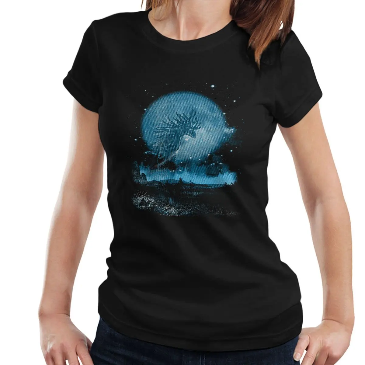 Дизайн хлопковая Футболка ShirtNight Walker Принцесса Мононоке Для женщин