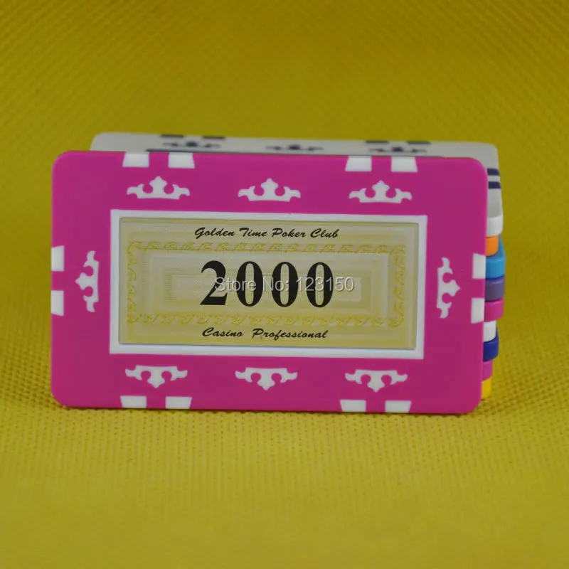 FM-010 прямоугольник покер чип, ABS материал, большие номиналы, 6 шт./лот
