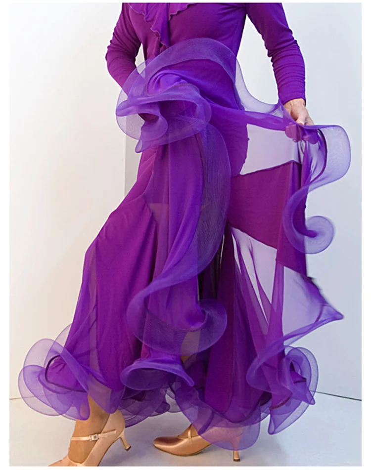 Женская юбка для бальных танцев, Современная юбка для танцев, национальный стандарт, юбка для бальных танцев, D-0349