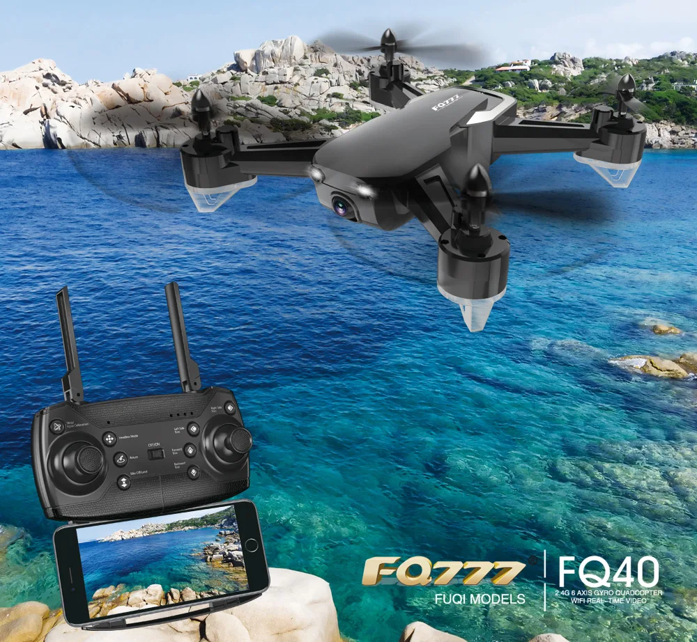 FQ777 FQ40 RC Квадрокоптер WiFi fpv HD Камера удержания высоты «Безголовый» режим 3D флип один ключ возврата 6 оси гироскопа RTF р/у вертолёты