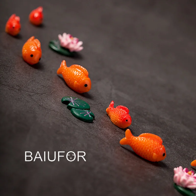 Beste BAIUFOR Miniaturen Vis Terraria Dieren Goudvis amp; Lotus Fairy Tuin Miniatuur Vetplanten Mini Landschap Decor Kinderen Speelgoed