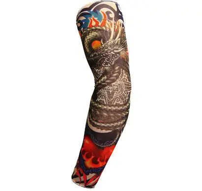 Рукава для рук солнцезащитный эластичный нейлоновый с имитацией татуировки рукав 1 штука крутой для верховой езды УФ-уход эластичные дышащие чулки для мужчин и женщин - Цвет: 20