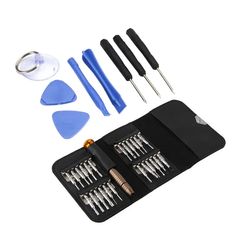 

hot Bakeey 33 in 1 Steel Multi-function Precision Screwdriver Wallet Set Repair Tools for Xiaomi i-Phone i-Pad Computer Camera