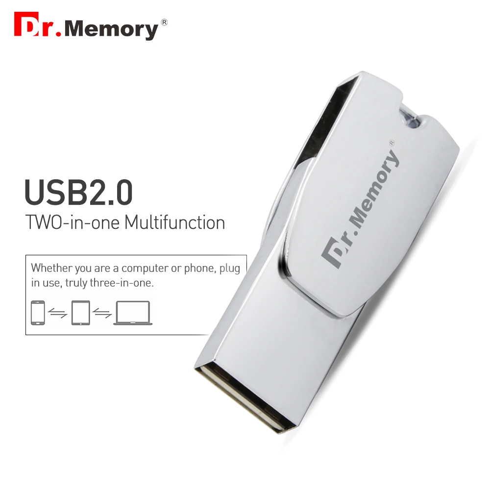 2in1 OTG USB флеш-накопитель металлический для Iphone 6s 7 Plus таблетки мини usb-накопитель