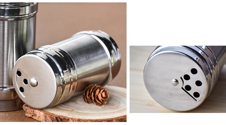 Stainless Steel Spice Jars Salt and Pepper Shaker Containers for Spices (4)