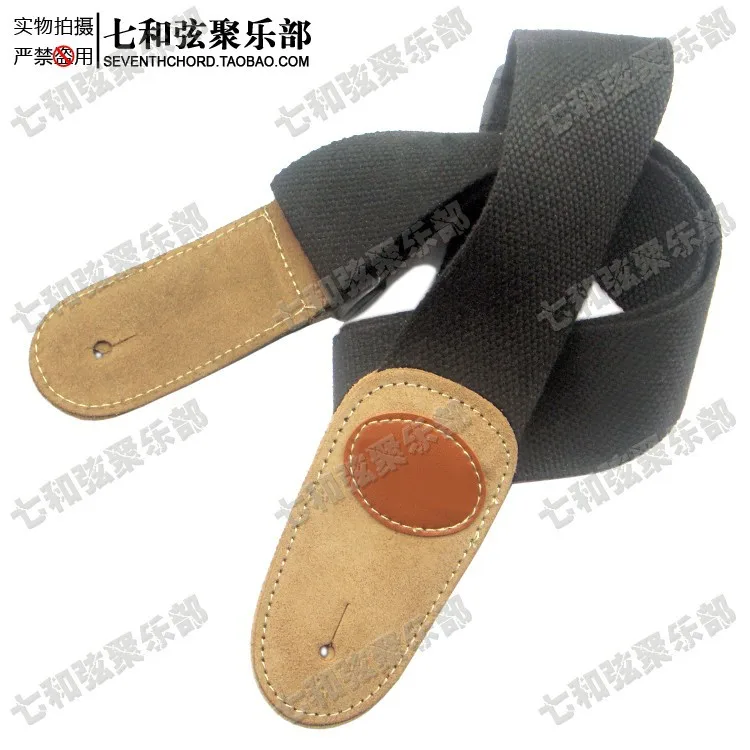 Black canvas 100 145CM length folk guitar suspender/wood