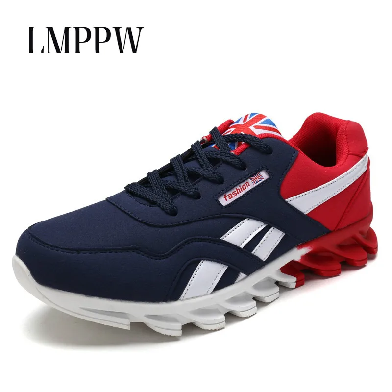 Spring Autumn Breathable Men Sneakers Men Leather Casual Shoes Fashion Lightweight Men's Vulcanize Shoes Big Size 39-46