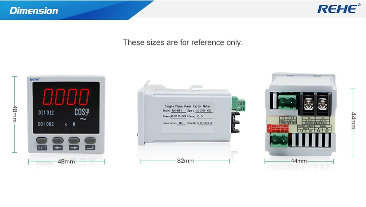 REHE RH-H81 48*48 мм однофазный измеритель мощности Электрический коэффициент мощности