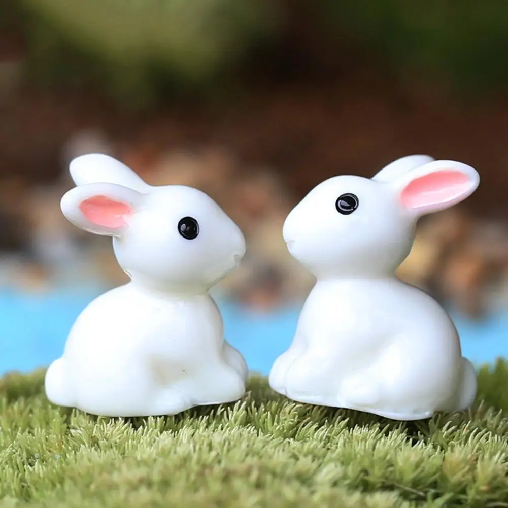 

35# Functional Lovely Rabbit Design Resin Crafts Miniature Bonsai Plants Landscape Garden Decor Plants Decoration