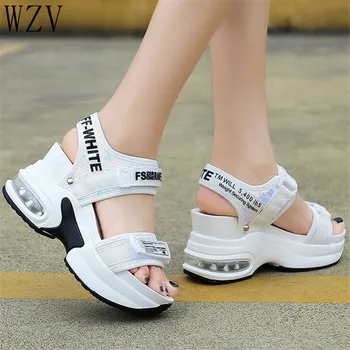 

Women Sandals 2019 Platform Sandals Wedges Shoes for Women Heels Summer Shoes Wedge Women Heels Sequin Sandals E969
