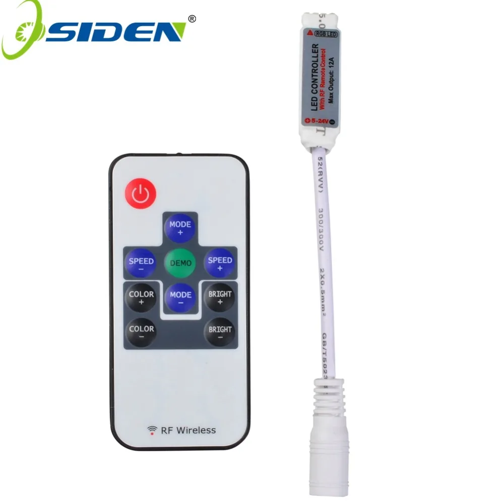 OSIDEN 50Pcs By DHL With Battery RF RGB Controller Mini RF Wireless LED Remote Controller for RGB 5050/3528 LED Lights Strips