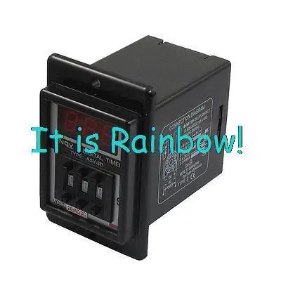 

Free Shipping ASY-3D AC/DC 24V 9.99 Second Digital Timer Programmable Time Delay Relay Black