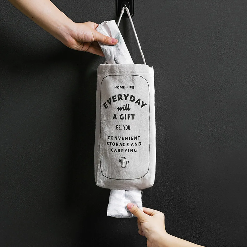 

Organizer Foldable Washable Kitchen Eco-friendly Wall Hanging Home Holder Garbage Pouch Storage Bag Portable Dispenser Packing