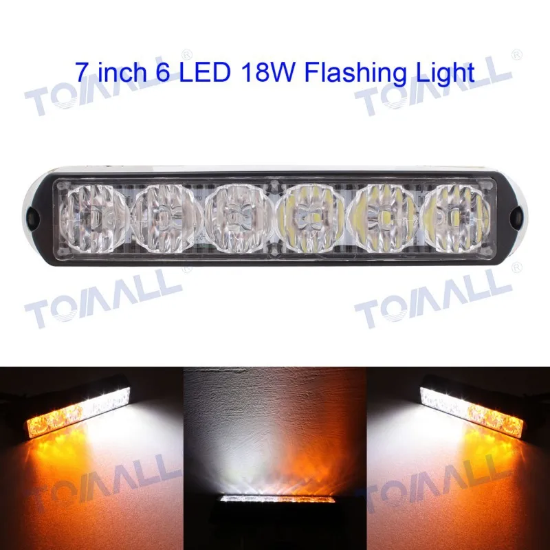 7" inch Warning Light Bar Truck Side Marker Lamp,Auto Trailer UTV Fog