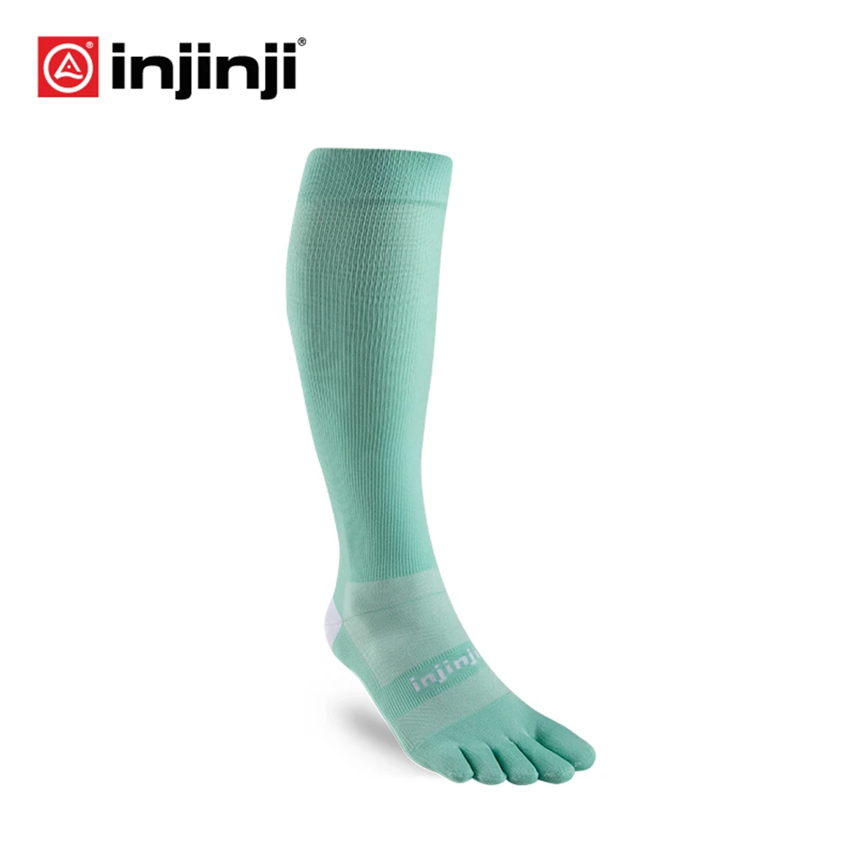 INJINJI Five-finger кроссовки длинные прямые носки компрессионные марафон бегуны спортивные пот женские модели водостойкие пузырьки женские