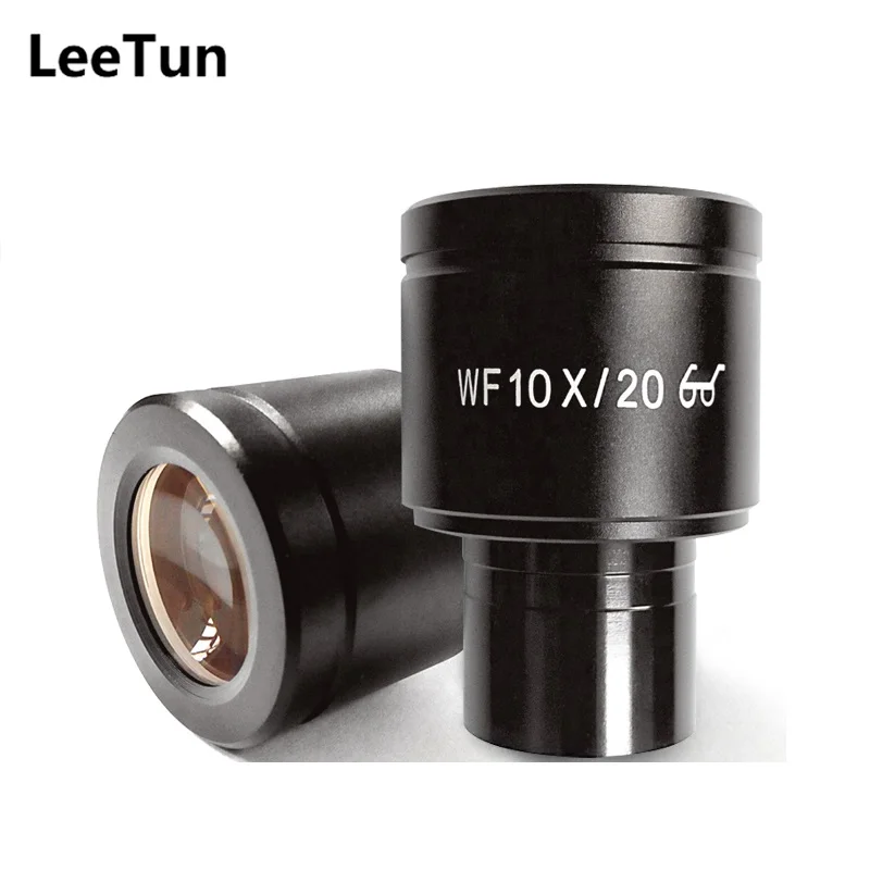 

One Pair WF10X/20 High Eye-point Eyepiece for Biological Microscope with Mounting Size 23.2 mm Wide Field 20 mm Ocular Lens