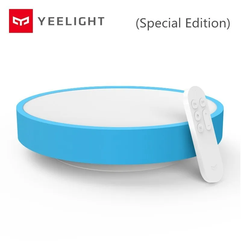 Youpin Yee светильник, умный потолочный светильник, пульт дистанционного управления Mi App, Wi-Fi, Bluetooth, управление Ip60, пылезащитный современный умный светодиодный цветной потолочный светильник s - Цвет корпуса: Blue 320mm