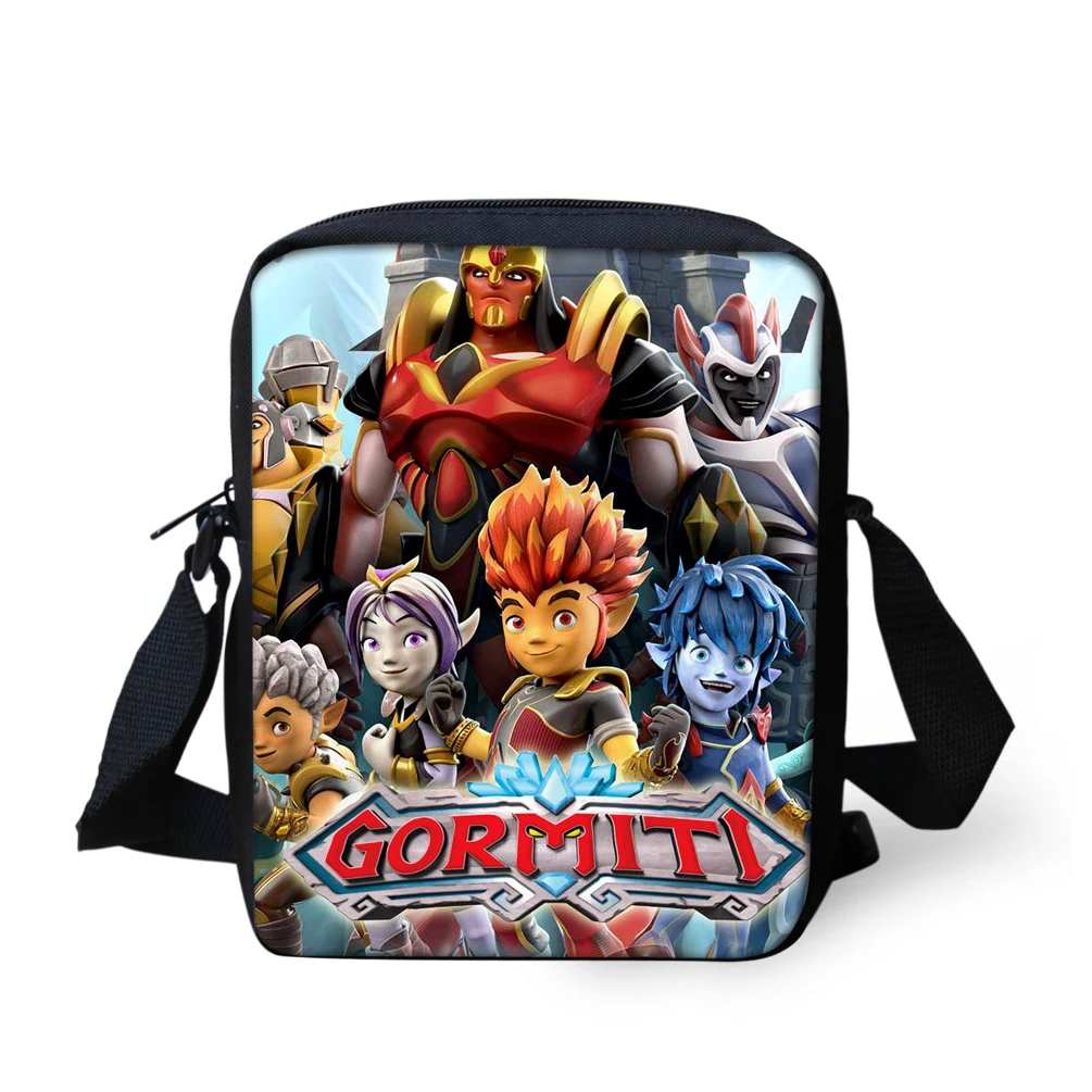 cheap Jackherelook Gormiti Crossboday Bags Cartoon Anime School Bags for Boys Girls Kids Casual Travel Shoulder Bag Schoolbag Gifts