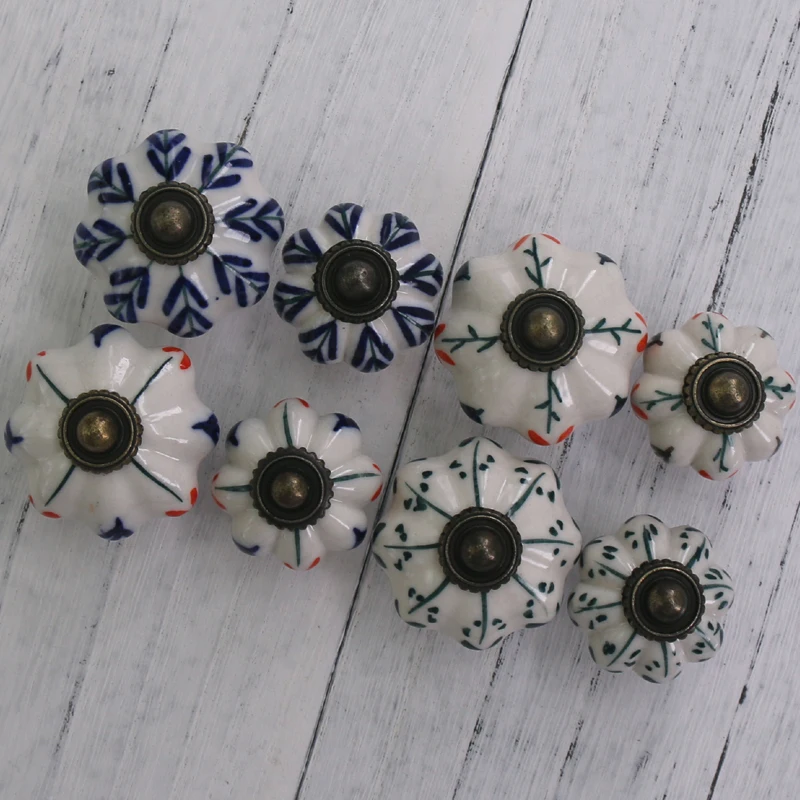

1x Ceramic Furniture Handles Cabinet Drawer Knobs Wardrobe Door Closet Pulls Handmade Unique Hardware