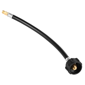 

12INCH Pigtail Propane Hose RV Auto-Changeover Camping Stove Gas Burner Hose QCC1 Connector with 1/4'' Inverted Male Flare