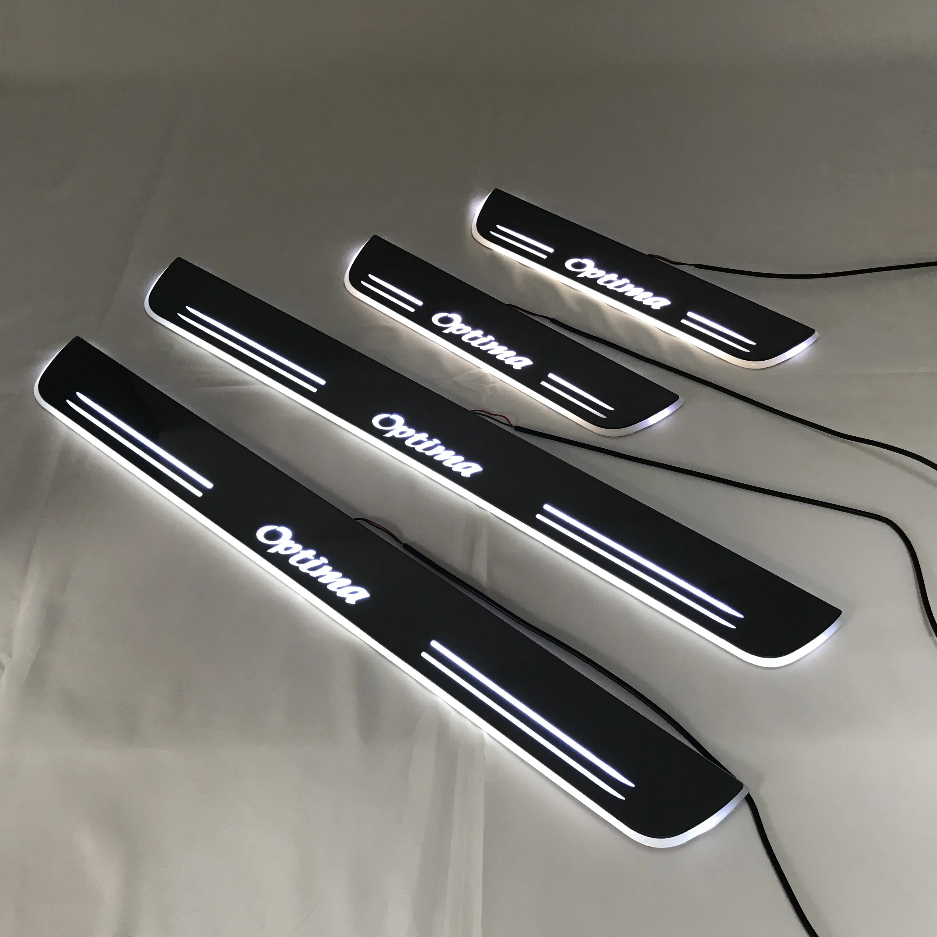 RQXR led перемещение двери Накладка для kia Оптима динамический дверной порог