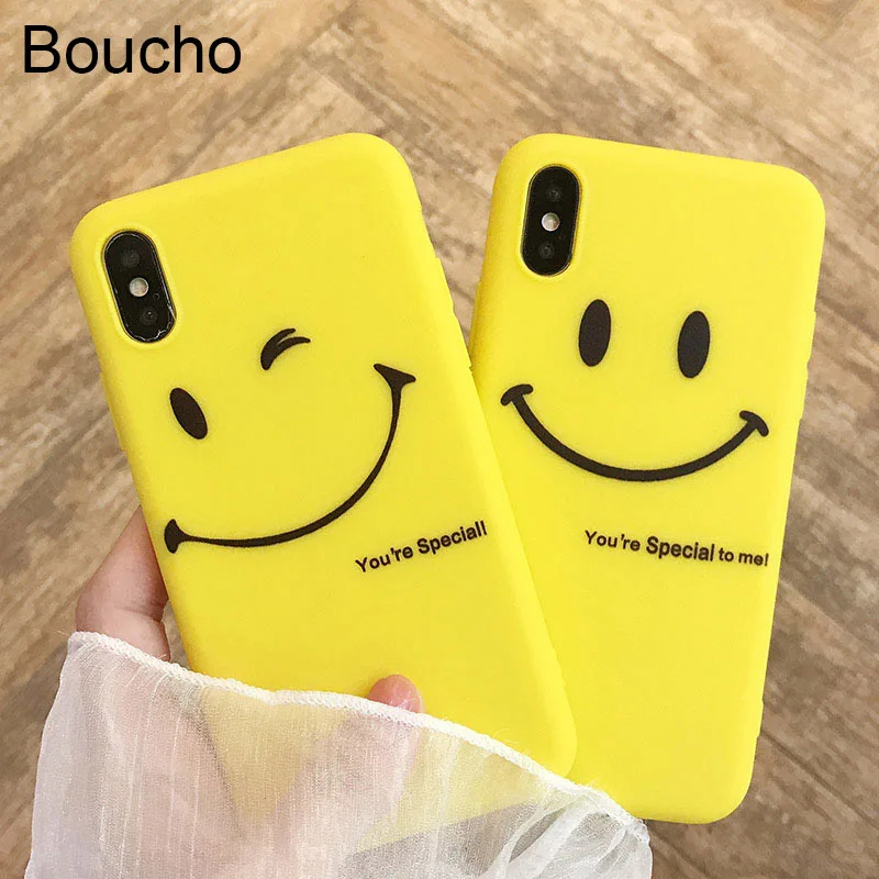Boucho чехол для iphone X ультра-тонкий силиконовый телефон чехлы 6 S 7 8 плюс милый