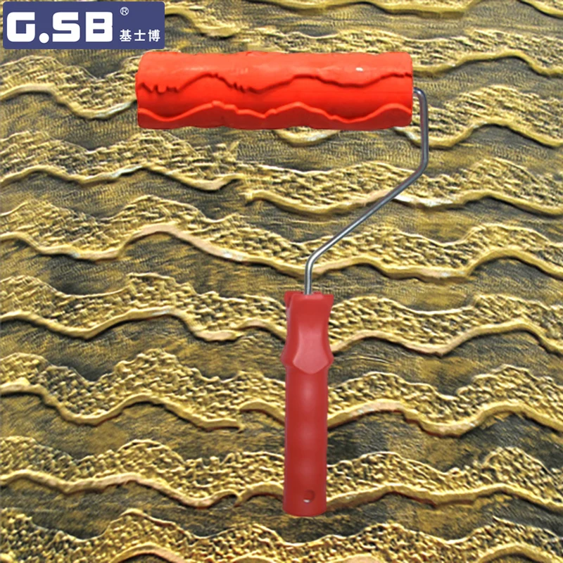 

Free shipping Rubber Roller 7" Free shipping Net Pattern Paint Roller for Wall Decoration GSB tools NO.052 Paint tool